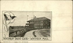 Winghrop Yacht Club Winthrop, MA Postcard Postcard