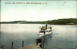 Steamer, Gov. Endicott on Lake Winnipesaukee Laconia, NH Postcard Postcard