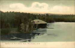 Pavilion at Pine Island Park Manchester, NH Postcard Postcard