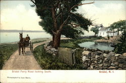 Bristol Ferry Road Looking South Rhode Island Postcard Postcard