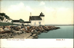 Bristol Ferry Light House Rhode Island Postcard Postcard