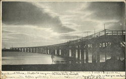 City Point Pier by Moonlight Postcard