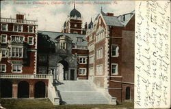 The Entrance to Dormitory, University of Pennsylvania Philadelphia, PA Postcard Postcard