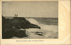 Rocks and Ocean View Postcard