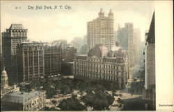 City Hall Park Postcard