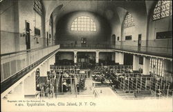 Registration Room, Ellis Island New York, NY Postcard Postcard