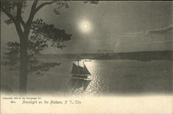 Moonlight on the Hudson Postcard