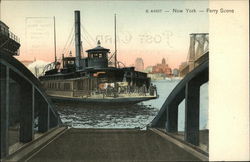 Ferry Scene Postcard