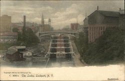 The Locks Lockport, NY Postcard Postcard