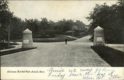 Entrance Fort Hill Park Lowell, MA Postcard Postcard