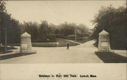 Entrance to Fort Hill Park Postcard