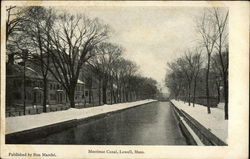 Merrimac Canal Lowell, MA Postcard Postcard