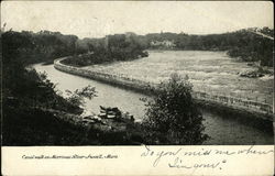 Canal walk on Merrimac River Postcard