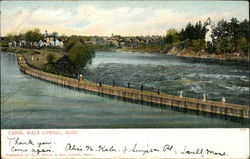 Canal Walk Lowell, MA Postcard Postcard