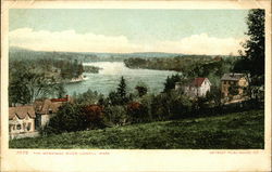 The Merrimac River Lowell, MA Postcard Postcard