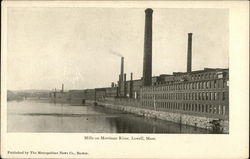 Mills on Merrimac River Postcard