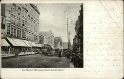 Bon Marche, Merrimack Street Lowell, MA Postcard Postcard