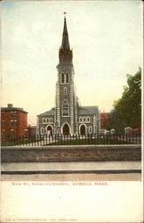 New St. Patricks Church Lowell, MA Postcard Postcard