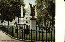 Soldier's Monument Lowell, MA Postcard Postcard