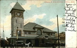 Lowell B. & M. Station Postcard