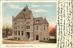 Memorial Building and City Library Postcard