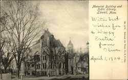 Memorial Building and Public Library Postcard