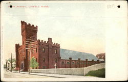 State Armory Lowell, MA Postcard Postcard