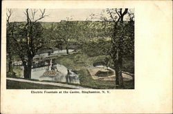 Electric Fountain at the Casino Binghamton, NY Postcard Postcard