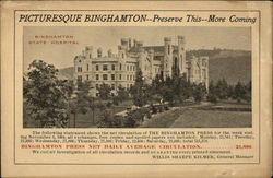 Picturesque Binghamton - Binghamton State Hospital Postcard