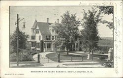 Residence of Mary Baker G. Eddy Postcard