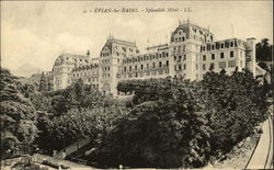 Splendide Hôtel Évian-les-Bains, France Postcard Postcard