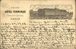 Grand Hotel Terminus Paris, France Postcard Postcard