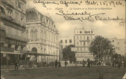 Le Théâtre et la Place de la République Postcard