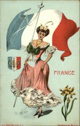 Symbols of France Postcard Postcard