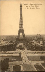 Tour Eiffel et la Grande Roue Paris, France Postcard Postcard