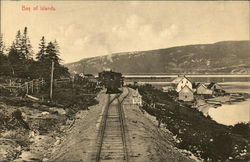 Railway Lines at Bay of Islands New Zealand Postcard Postcard