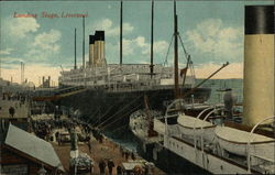 Landing Stage, Liverpool Boats, Ships Postcard Postcard