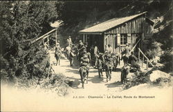 Chamonix Le Caillet, Route du Montanvert Postcard