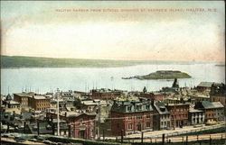 Halifax Harbor from Citadel showing St. George's Island, Halifax, N.S Canada Misc. Canada Postcard Postcard