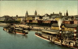 Town and the Rhine Postcard