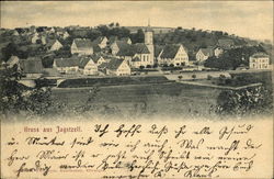 View of Town Jagstzell, Germany Postcard Postcard