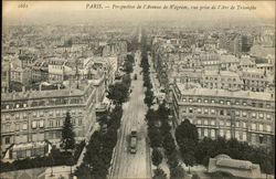 Avenue De Wagram, Vue Prise De L'Arc De Triomphe Paris, France Postcard Postcard