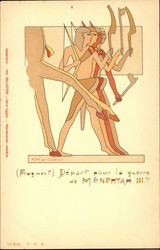 Depart pour la guerre de Menphtah III Postcard