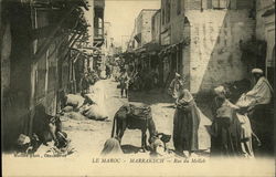 Le Maroc - Marrakech - Rue du Mellab Marrakesh, Morocco Africa Postcard Postcard