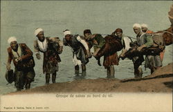 Groupe de saka au bord du nil Egypt Africa Postcard Postcard