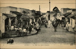 Rue de Sidi-El-Bechir Tunis, Tunisia Africa Postcard Postcard