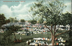 Mahommedans at prayer. Delhi Postcard