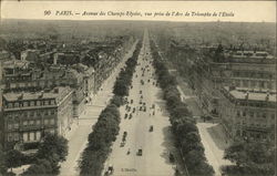 Avenue des Champs-Elysees from l'Arc de Triomphe de l'Etoile Postcard