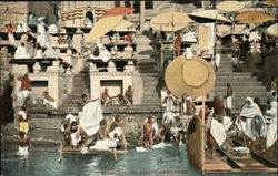 Bathing in the Ganges Postcard