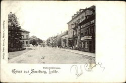 Bahnhofstrasse. Gruss aus Saarburg, Lothr Postcard